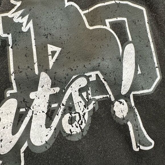 NWT GFTD LA Women’s Black Sweatpants Raw Hem Graphic on Rear - Size Small - Picture 11 of 13